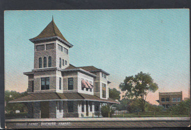 America Postcard - Frisco Depot, Wichita, Kansas     RS14898