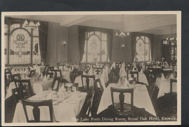 Cumbria Postcard - The Lake Poets Dining Room, Royal Oak Hotel, Keswick RS7278