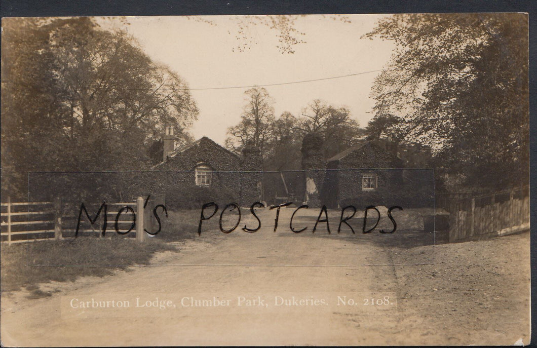 Nottinghamshire Postcard - Carburton Lodge, Clumber Park, Dukeries   A5891