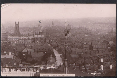 Yorkshire Postcard - Birdseye View of Sheffield   A9467