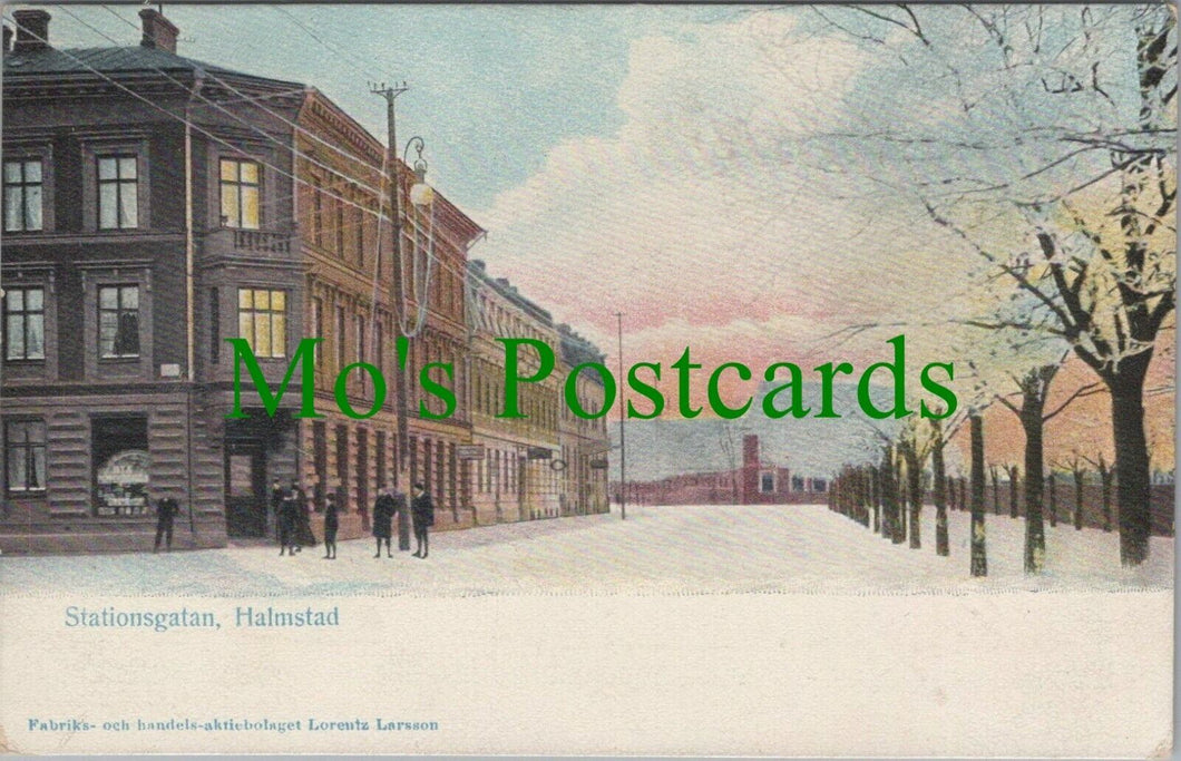 Sweden Postcard - Stationsgatan, Halmstad   RS27316