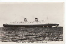 Load image into Gallery viewer, Shipping Postcard - Cunard White Star Line - R.M.S &quot;Queen Elizabeth&quot;  A5148

