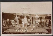 Load image into Gallery viewer, Military Postcard - Real Photo of Regimental Silverware &amp; Trophies   A9056
