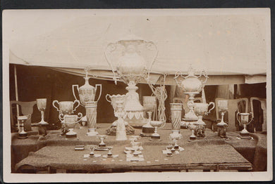 Military Postcard - Real Photo of Regimental Silverware & Trophies   A9056