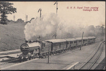 Load image into Gallery viewer, London Postcard - G.N.R. Royal Train Passing Oakleigh Park   DR492
