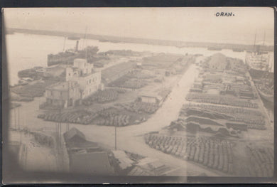Africa Postcard - Algeria - The Quay, Oran - Barrels of Olives, Dockside  DR483