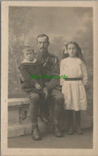 Load image into Gallery viewer, Military Postcard - British Soldier Father With His Children RS27632
