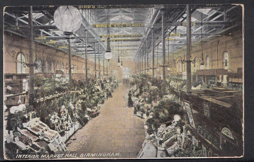 Warwickshire Postcard - Interior of Market Hall, Birmingham  A5713