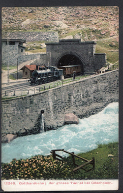 Switzerland Postcard - Gotthardbahn; Der Grosse Tunnel Bei Goschenen RT595