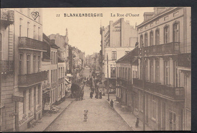 Belgium Postcard - Blankenberghe - La Rue d'Ouest  RS1851