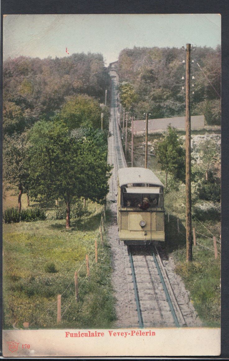 Switzerland Postcard - Funiculaire Vevey-Pelerin     RS8838