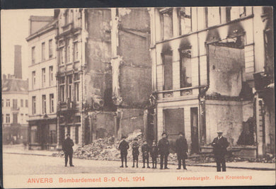 Belgium Postcard - Anvers Bombardement 8-9 October 1914 - RT882