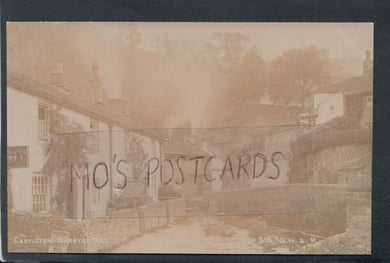 Derbyshire Postcard - Castleton Village Showing Brooklyn Tearooms  RS24498