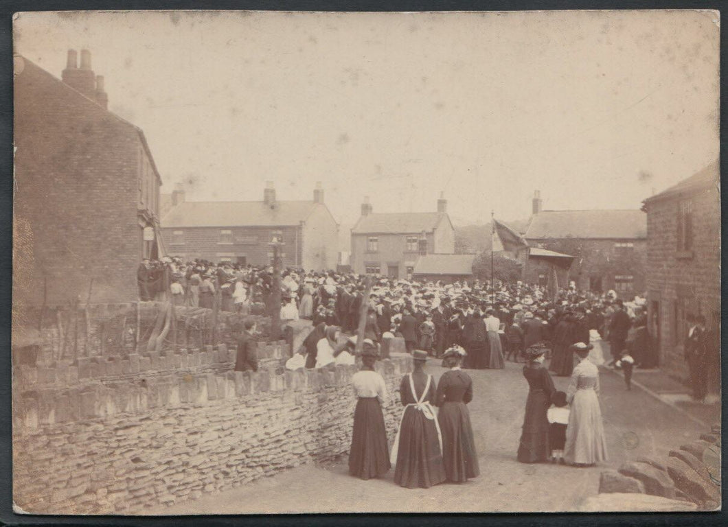 Social History Photograph - Large Unidentified Village Gathering - Ref.DD86