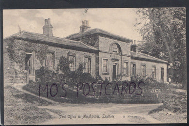 Yorkshire Postcard - Post Office & 'Almshouses', Leathley    T2396