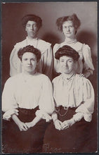 Load image into Gallery viewer, Ancestors Postcard - Four Ladies Working For Greenwood Bros   RS5251
