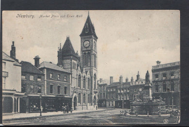 Berkshire Postcard - Newbury Market Place and Town Hall   RS10516