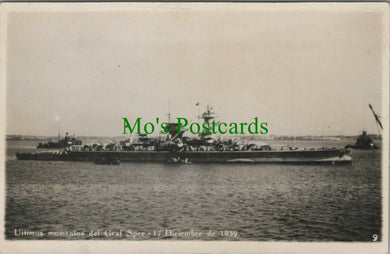 Military Shipping Postcard - Ultimos Momentos Del Graf Spree, 1939 - RS27848