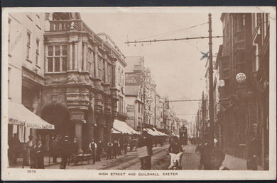 Devon Postcard - High Street and Guildhall, Exeter    DR5