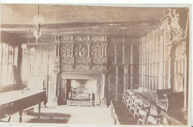Leicestershire Postcard - Old Town Hall - Interior - Leicester - Ref 6548A