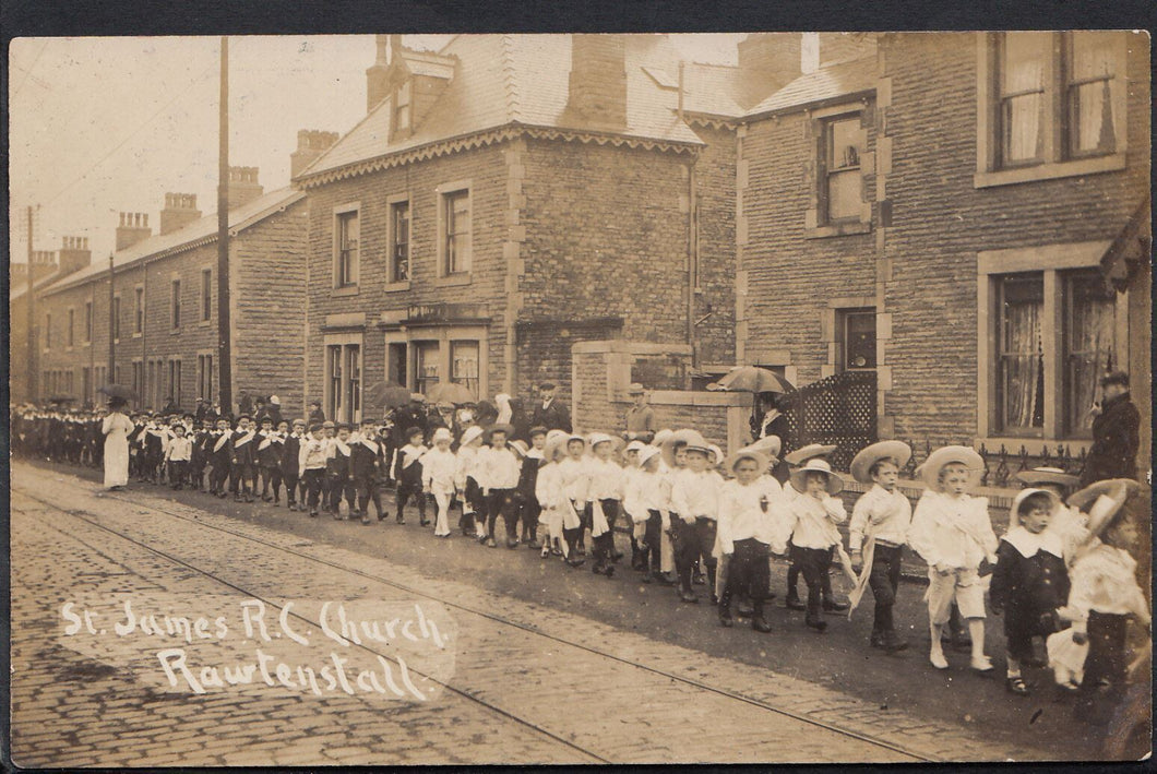 Lancashire Postcard - St James Church Parade, Rawtenstall     Ref.S8