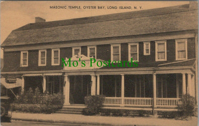 America Postcard - Masonic Temple, Oyster Bay, Long Island, New York RS28310