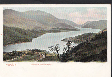 Cumbria Postcard - Keswick - Thirlmere and Helvellyn      RT1375