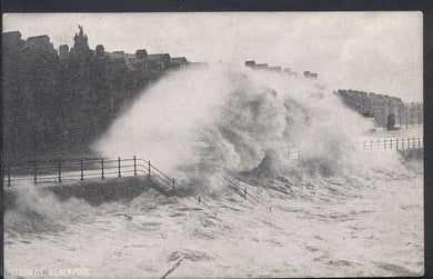 Lancashire Postcard - Storm at Blackpool     RT1310