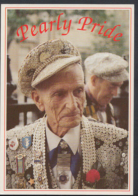 Pearly Pride Postcard - London Cockneys Wearing Pearl Button Costumes RT2367