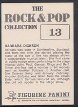Load image into Gallery viewer, Panini Rock &amp; Pop Collection Music Sticker No 13 - Barbara Dickson
