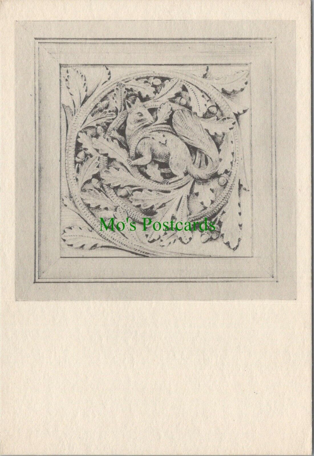 British Museum Postcard - Red Squirrel, Panel in Pillars at Main Gate RR12965