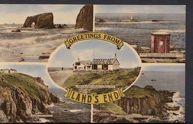 Cornwall Postcard - Greetings From Land's End     RS2191