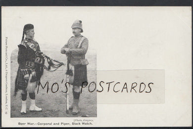 Military Postcard - The Boer War - Corporal and Piper, Black Watch   Y623