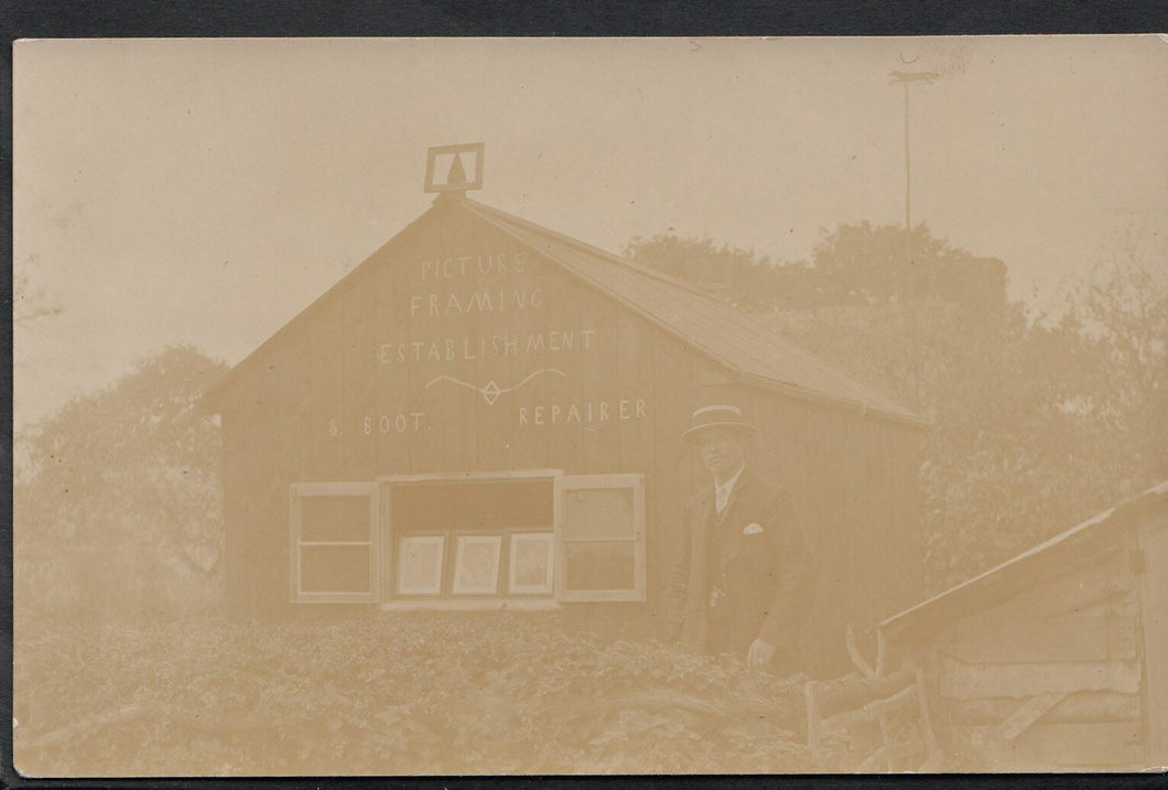 Hampshire Postcard? - Upham ? Boot Repairer Shop   R687