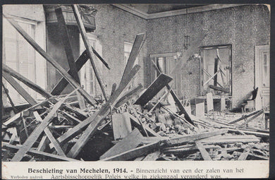 Belgium Postcard - Beschieting Van Mechelen,1914 - Binnenzicht   U1506