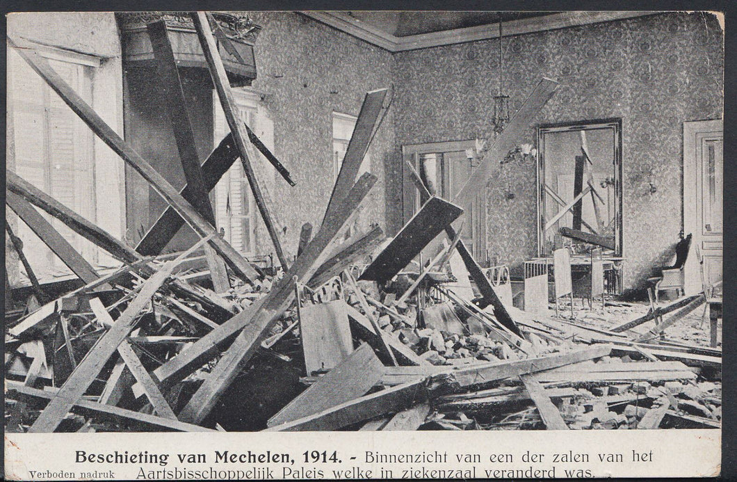Belgium Postcard - Beschieting Van Mechelen,1914 - Binnenzicht   U1506