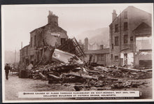 Load image into Gallery viewer, Yorkshire Postcard- Holmfirth Flood -Collapsed Buildings at Victoria Bridge S815
