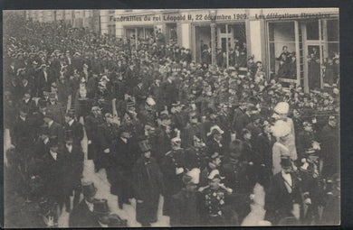 Belgium Postcard - Funerailles Du Roi Leopold II, 22 Decembre 1909 - T428