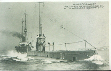 Naval Shipping Postcard - H.M.S 