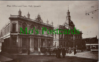 Suffolk Postcard - Post Office and Town Hall, Ipswich  Ref.RS29781