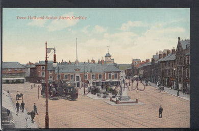Cumbria Postcard - Town Hall and Scotch Street, Carlisle    RS17752