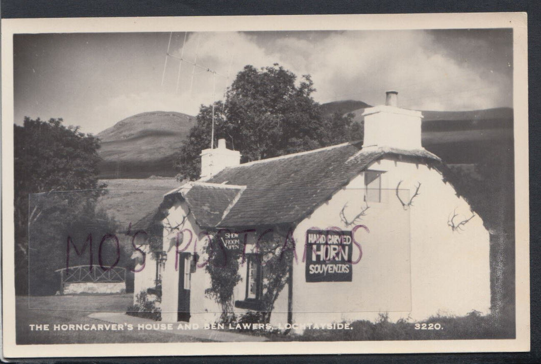 Scotland Postcard - The Horncarver's House & Ben Lawers, Lochtayside   RS17618