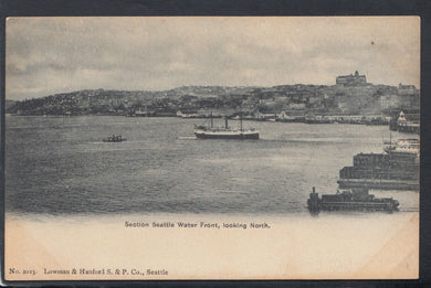 America Postcard - Section Seattle Water Front, Looking North   RS19195
