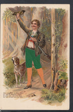 Load image into Gallery viewer, Germany Postcard - Embossed - Hunstman With His Gun and Dog  RS20937
