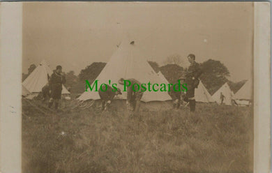 Scouting Postcard - Boy Scouts Setting Up Camp, Unknown Location RS27598