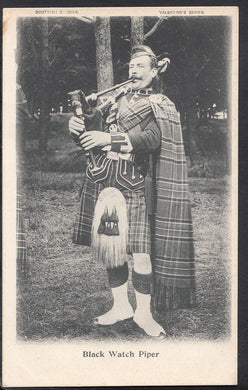Scottish Military Postcard - Black Watch Piper  RT208