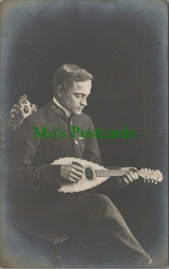 Musical Postcard - Man in a Uniform Playing a Musical Instrument  RS28745