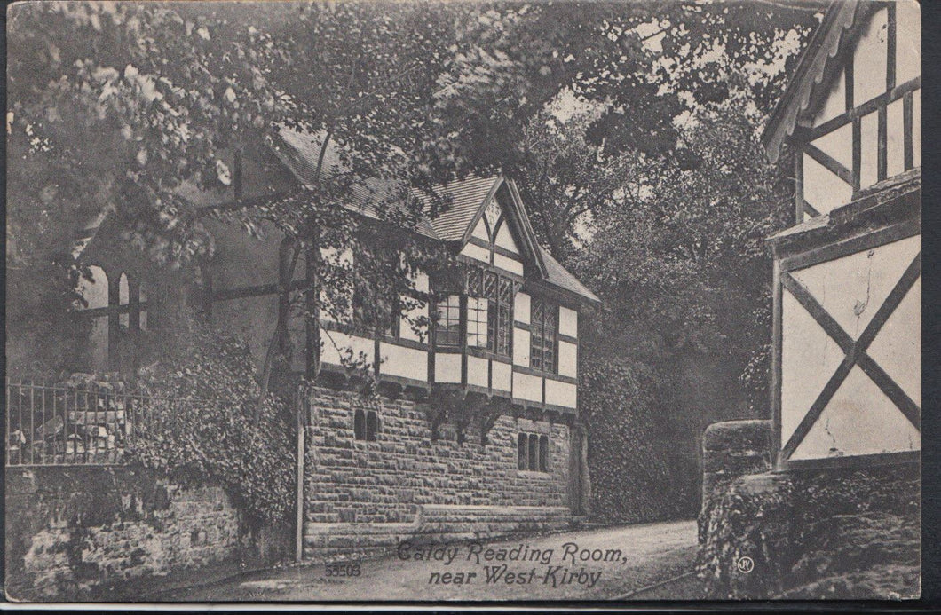 Cheshire Postcard - Caldy Reading Room Near West Kirby   T1650