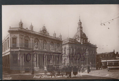 Suffolk Postcard - Post Office and Town Hall, Ipswich     RS16232