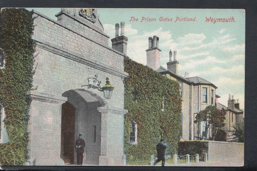 Dorset Postcard - The Prison Gates Portland, Weymouth   T3193